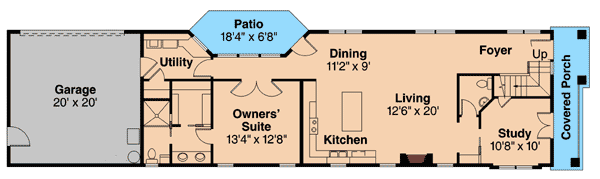 Plan 72694DA: Town Home Plan With Options - Floor Plan - Main Level - Traditional