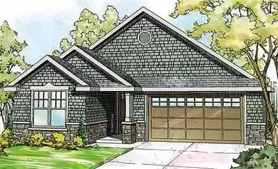 Shingled Ranch Home Plan