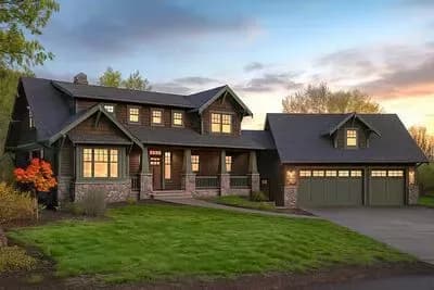 Craftsman House Plan with 3-Car Garage, 3 Beds and Open Living, 2662 Sq Ft