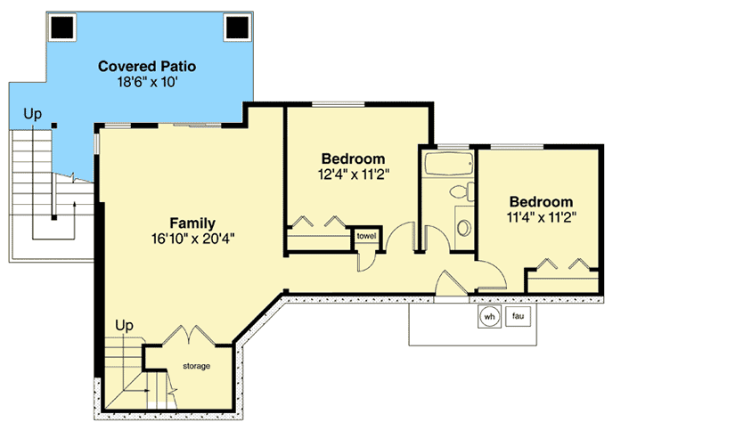 Plan 72728DA: Prairie Ranch With Lower Level - Floor Plan - Lower Level - Northwest, Prairie, Ranch
