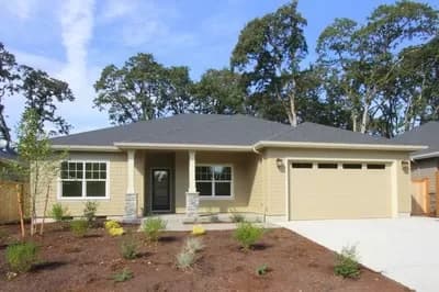 Shingle Sided Compact Ranch Home Plan