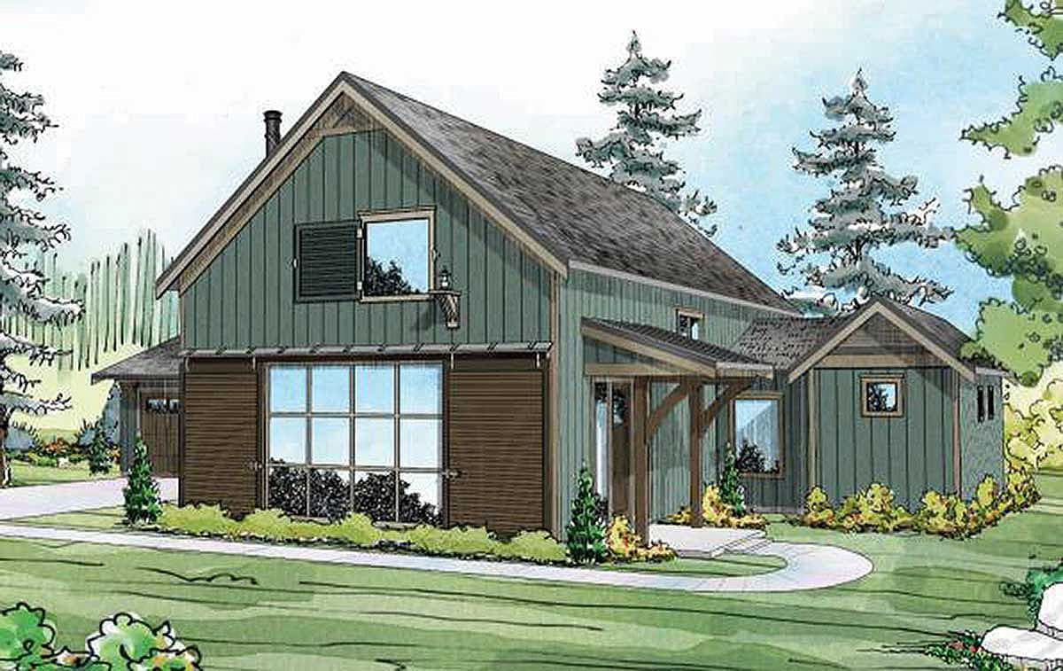 Plan 72735DA: Rustic Ranch With Barn Doors - Image #7 - Barndominium, Country, Mountain, Northwest, Vacation