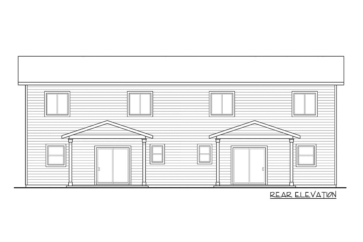 Plan 72745DA: 3 Bedroom Duplex House Plan - Image #4