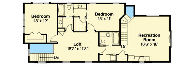 Plan 72757DA: 24' Wide 3 Bed House Plan with 2-Car Garage - 2219 Sq Ft - Floor Plan - 2nd Floor - Contemporary, Northwest