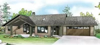 3-Bed Country Ranch House Plan