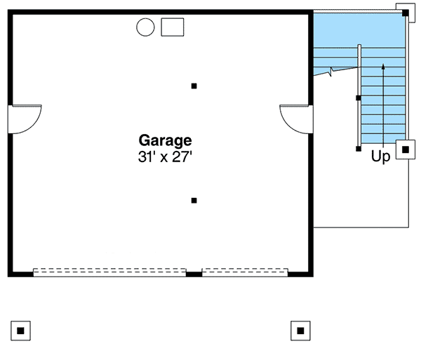 Plan 72768DA: Garage With Apartment And Vaulted Spaces - Floor Plan - Main Level - Carriage, Mountain, Rustic, Vacation