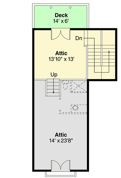 Plan 72777DA: Garage with Greenhouse and Apartment Potential - Floor Plan - 2nd Floor - Carriage