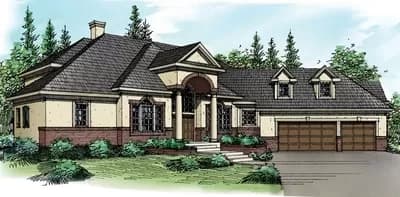 Classy Home Plan With Balcony Overlook
