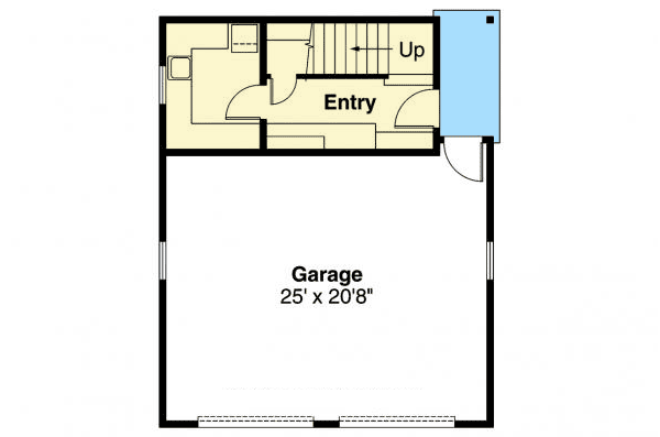 Plan 72793DA: Craftsman Artist's Loft or Sleeping Room - Floor Plan - Main Level - Carriage