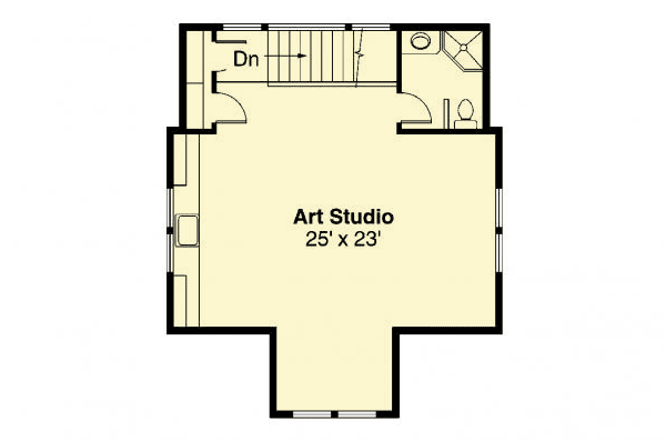 Plan 72793DA: Craftsman Artist's Loft or Sleeping Room - Floor Plan - 2nd Floor - Carriage
