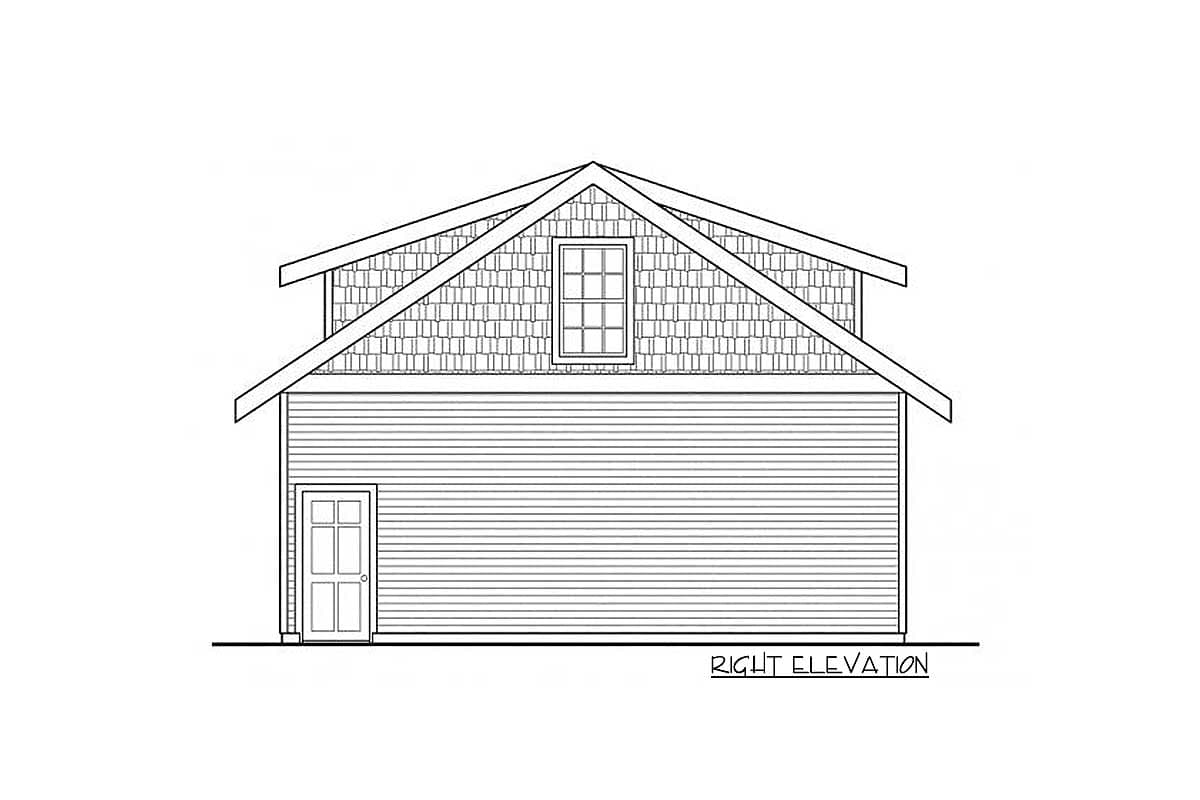 Plan 72794DA: Craftsman Carriage House with Shed Dormer - Image #4 - Craftsman
