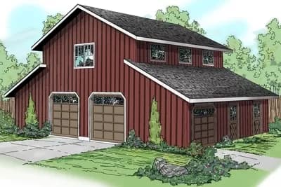 Barn Style Garage with Rec Room