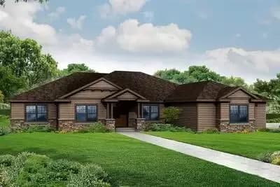 3 Bed Craftsman Style Ranch Home Plan