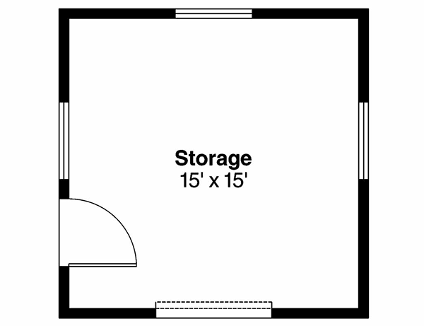 Plan 72809DA: Craftsman Storage Shed - Floor Plan - Main Level