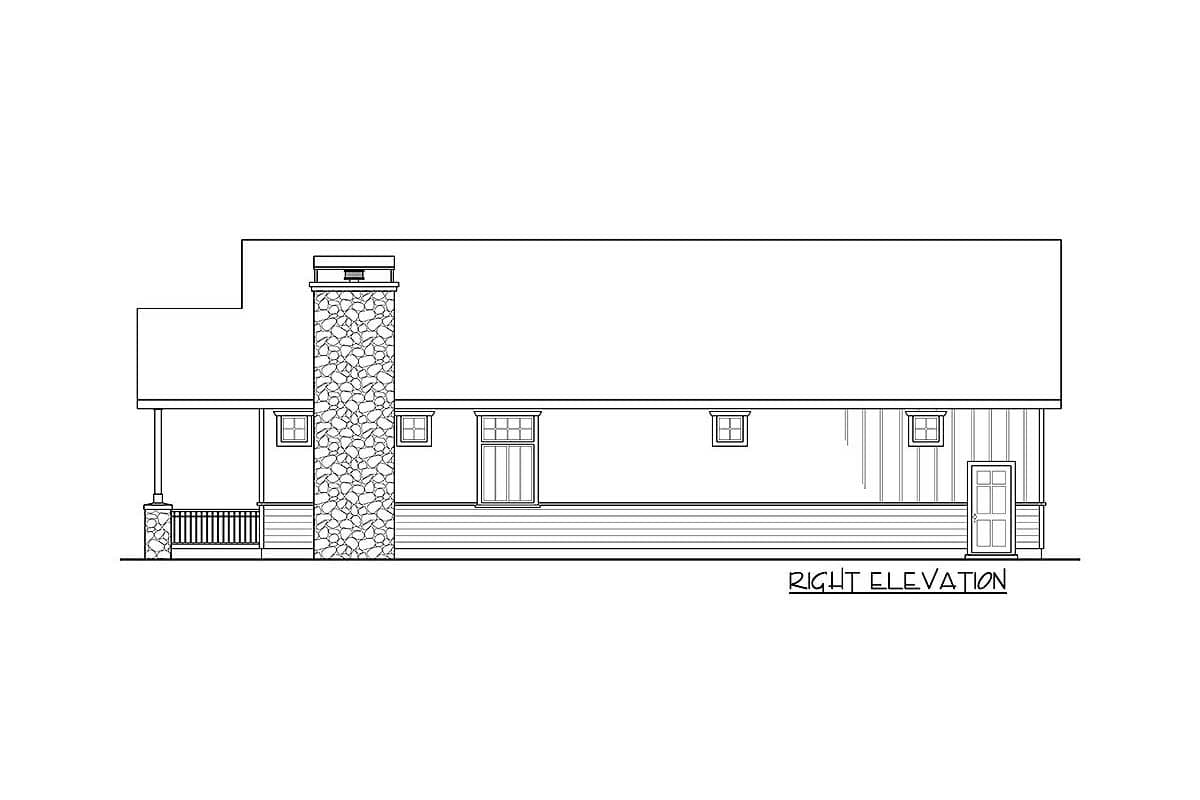 Plan 72817DA: Small Home and Big Garage - Image #4 - Cottage, Country, Mountain, Vacation