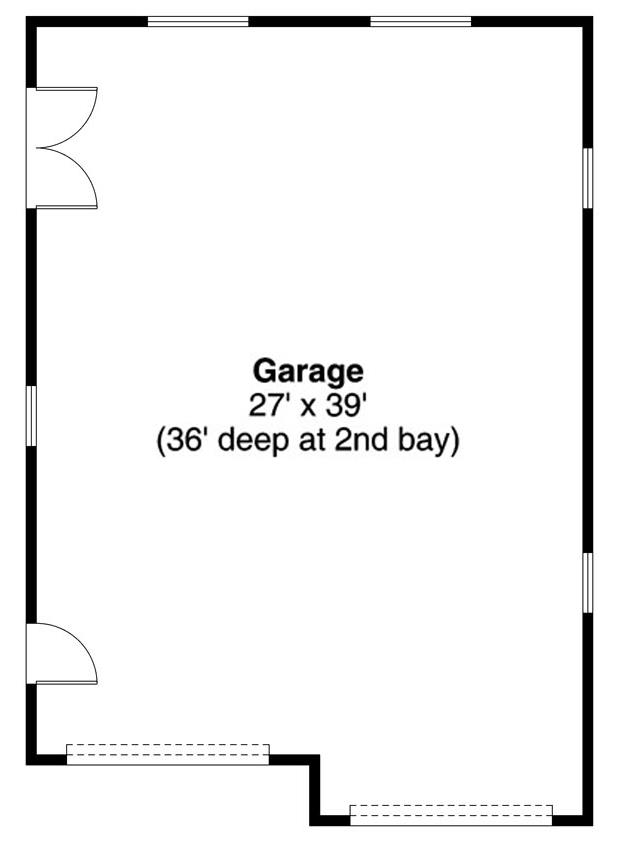 Plan 72818DA: RV Garage with Options - 1078 Sq Ft - Floor Plan - Main Level - Country, Craftsman, Traditional