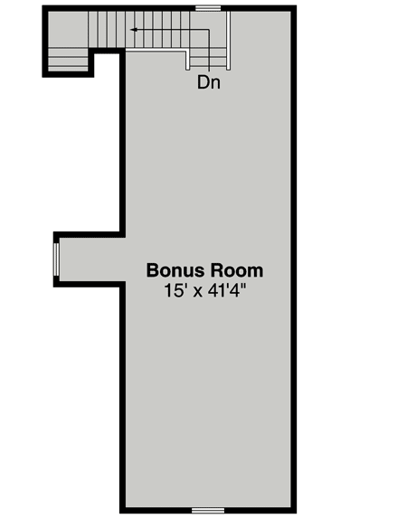 Plan 72820DA: Craftsman Style Garage with Bonus Room - Floor Plan - Bonus