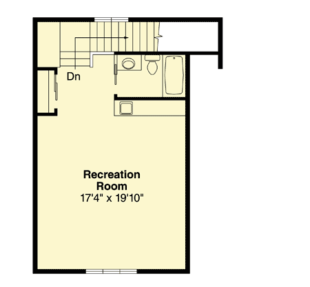Plan 72822DA: 2 Car Country Style Garage with Rec Room - Floor Plan - 2nd Floor - Carriage, Country, Traditional