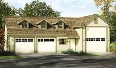 2 Car Garage with Bonus RV Garage
