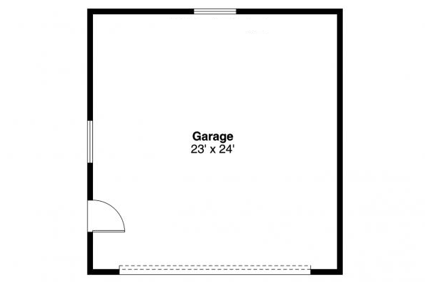 Plan 72827DA: Barn-like Garage with Attic - 600 Sq Ft - Floor Plan - Main Level