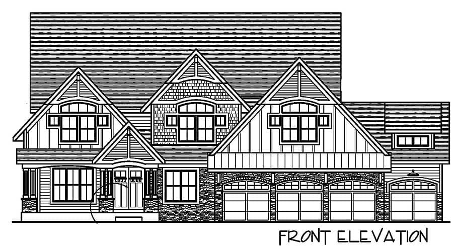 Plan 73322HS: 2-Story Craftsman House Plan with Lower Level Sport Court - Image #17 - Craftsman, Northwest
