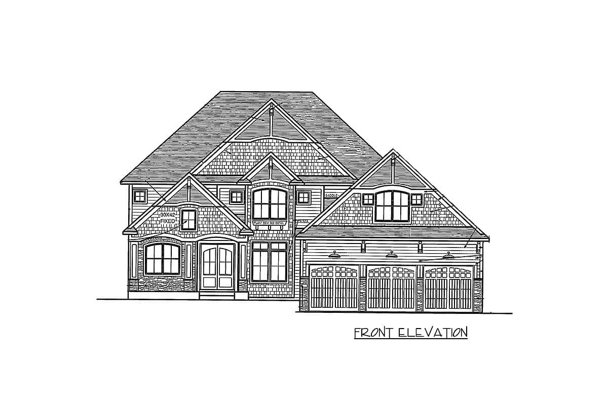 Plan 73332HS: Four Gabled Craftsman Stunner - Image #48 - Craftsman, New American, Northwest