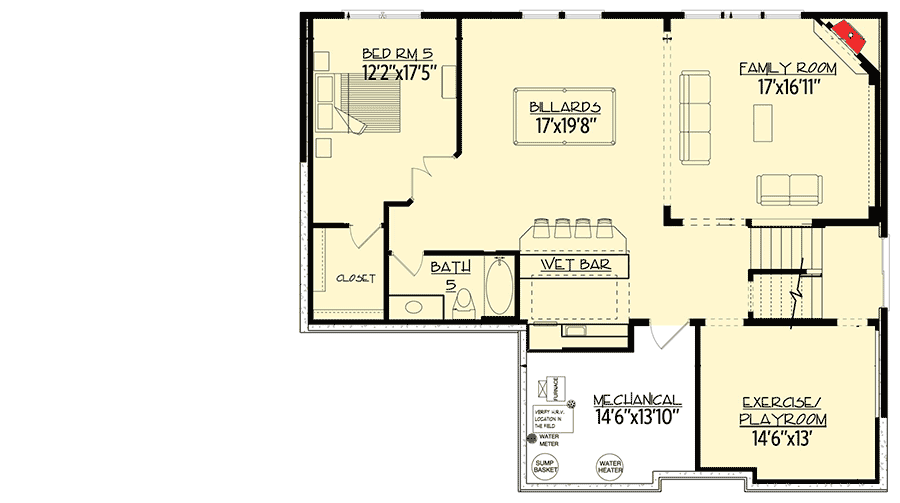 Plan 73343HS: Storybook House Plan With 4 Car Garage - Floor Plan - Basement - Country, Craftsman, New American, Northwest