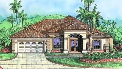 Split Bedroom Florida Home Plan