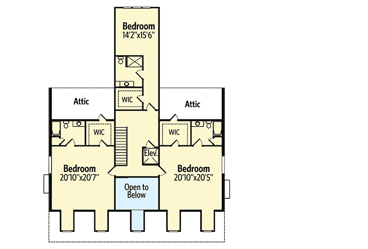 Plan 77602FB: Exclusive 4 Bed Country Dream Home Plan - Floor Plan - 2nd Floor - Country, Southern