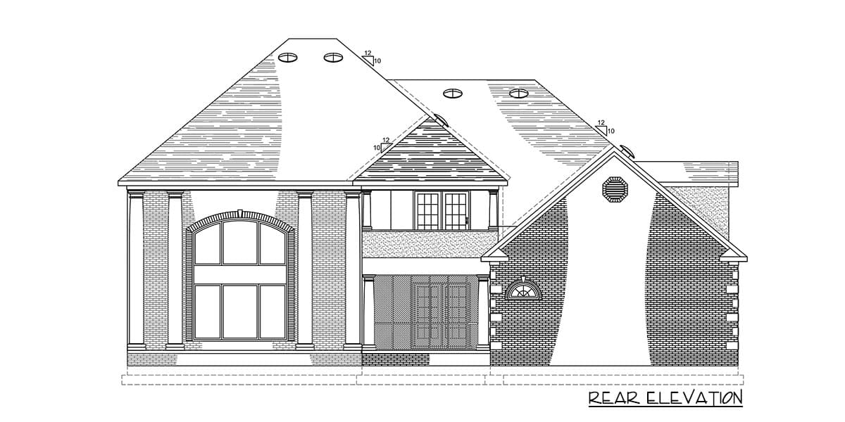 Plan 77607FB: Exclusive 4 Bed Brick House Plan - Image #6 - Traditional
