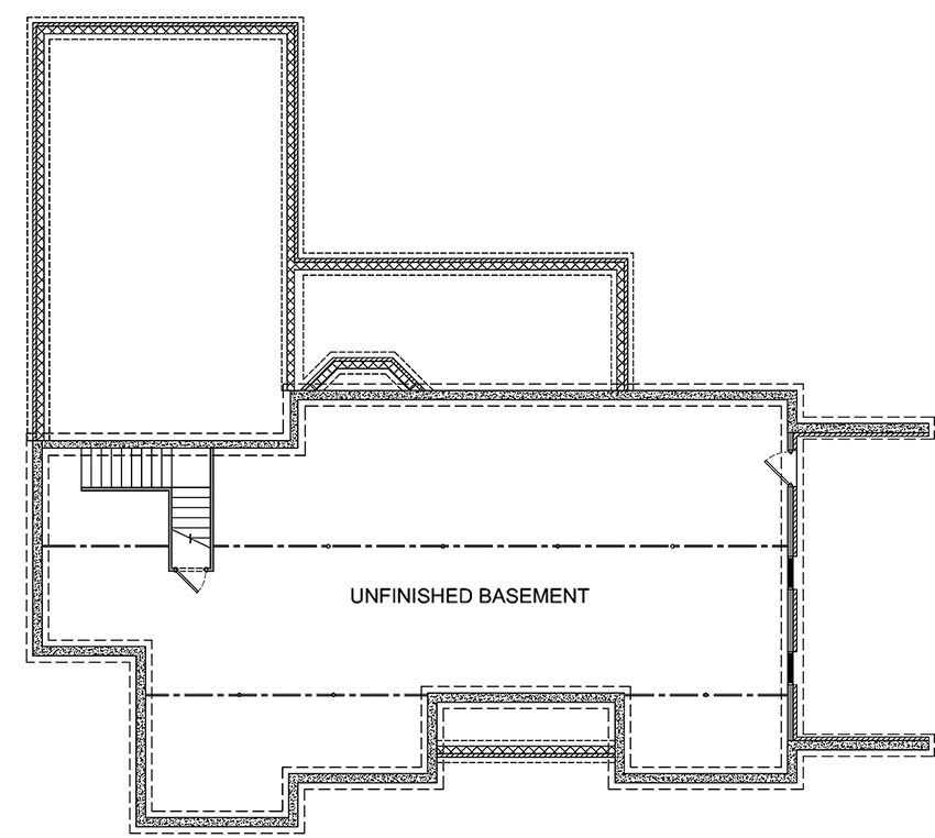 Plan 77609FB: Traditional 3 Bed Ranch House Plan - Floor Plan - Lower Level - Ranch, Traditional