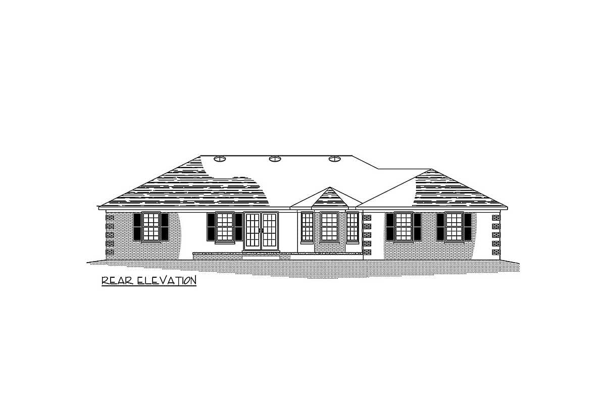 Plan 77609FB: Traditional 3 Bed Ranch House Plan - Image #7 - Ranch, Traditional