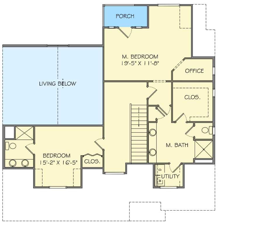 Plan 77613FB: Distinctive Traditional House Plan - Floor Plan - 2nd Floor - Cottage