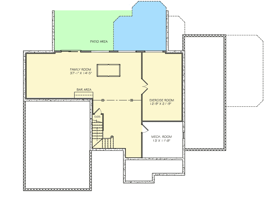 Plan 77614FB: Craftsman with Lots of Expandable Space - Floor Plan - Lower Level - Craftsman, Northwest