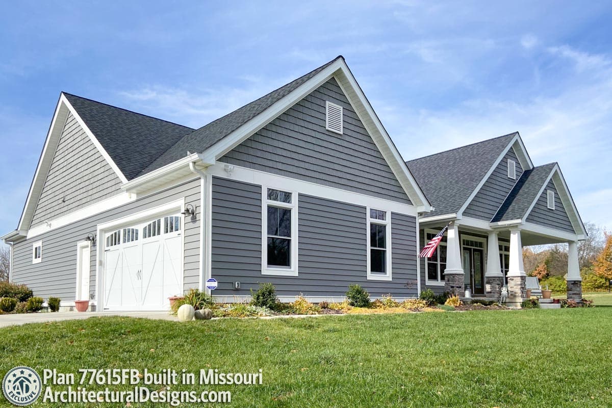 build gallery item - House Plan 77615FB comes to life in Missouri