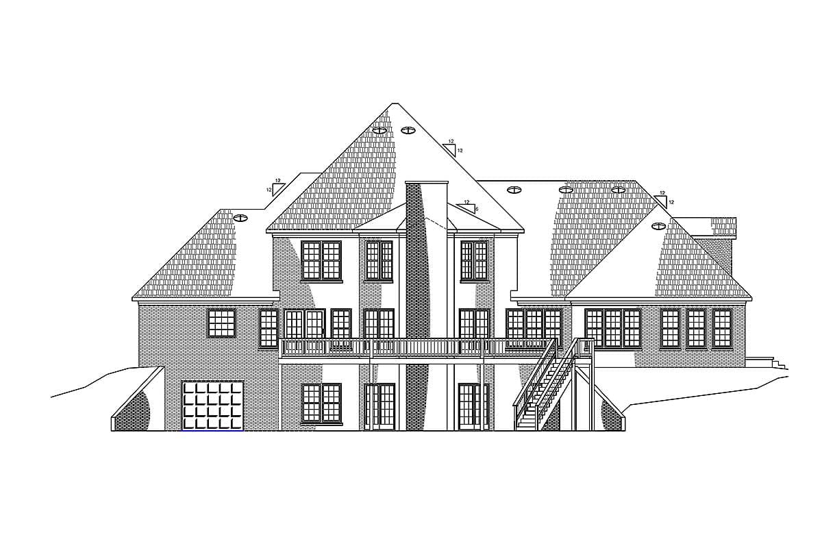 Plan 77616FB: Five Bedroom Brick Traditional House Plan - Image #7 - Traditional