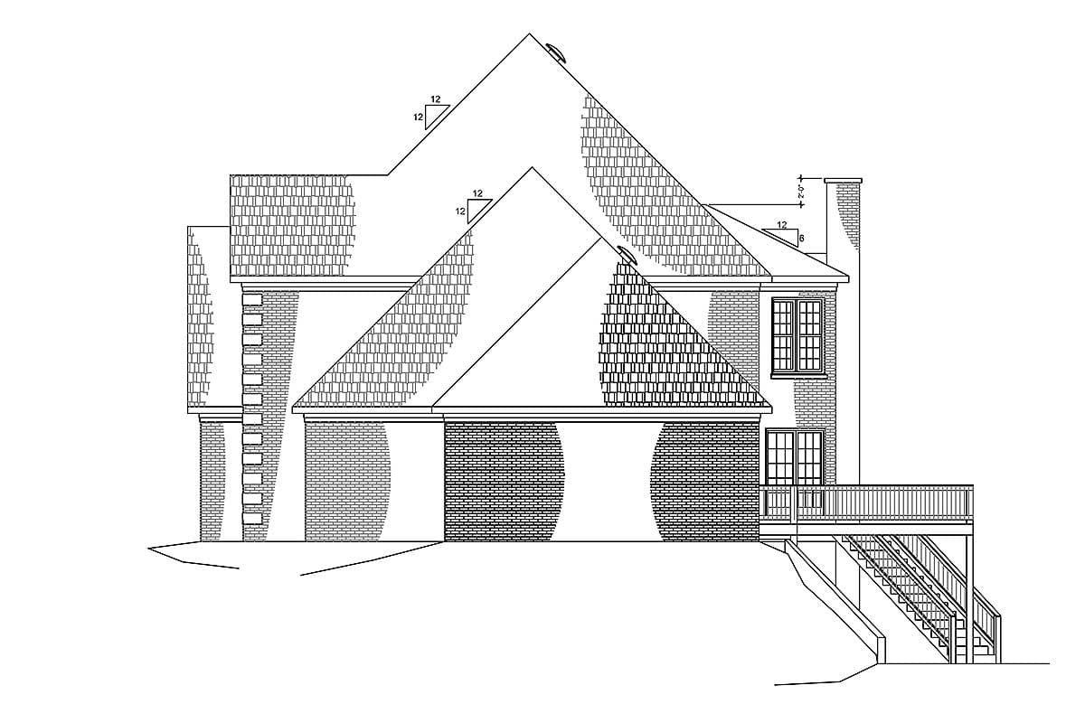 Plan 77616FB: Five Bedroom Brick Traditional House Plan - Image #8 - Traditional