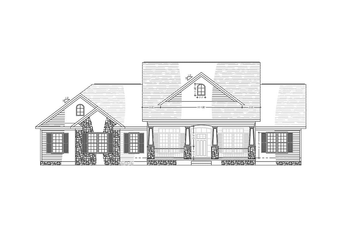 Plan 77617FB: Nicely Proportioned Traditional House Plan - Image #8 - Traditional