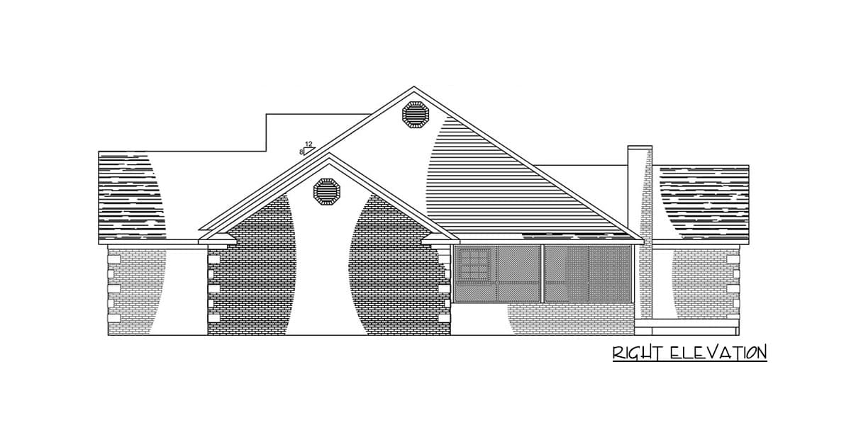 Plan 77618FB: Lovely Brick Ranch House Plan - Image #6 - Ranch, Traditional