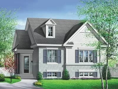 Two Bedroom Split Level House Plan