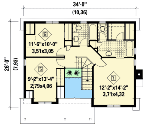 Plan 80048PM: Country Style 2 Story Cottage - Floor Plan - 2nd Floor - Country, Traditional