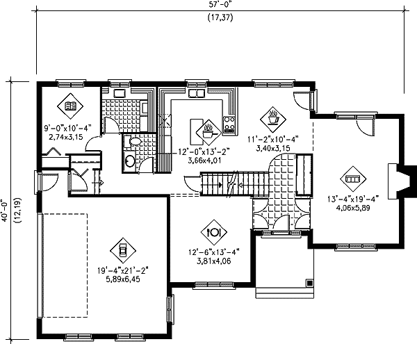 Plan 80056PM: Stately Facade - Floor Plan - Main Level - European, Traditional