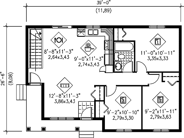 Plan 80323PM: Easy-to-Build Ranch Home Plan - Floor Plan - Main Level - Ranch