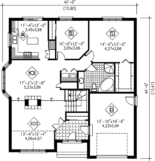 Plan 80352PM: Two Exteriors to Choose From - Floor Plan - Main Level - Southern, Traditional