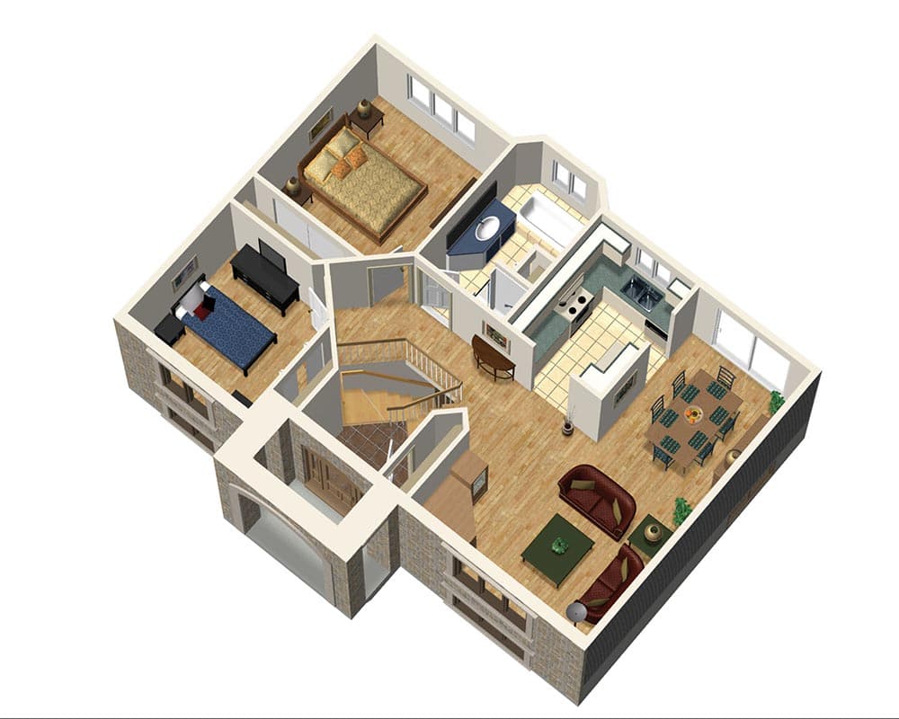 Plan 80367PM: Simple Split Level Home Plan - Floor Plan - Main Level