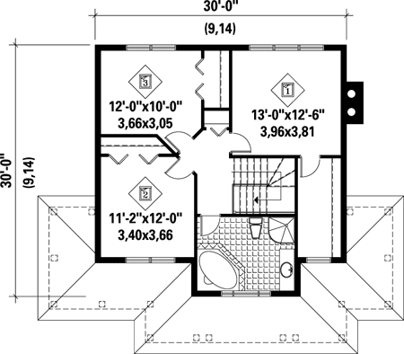 Plan 80415PM: Delightful Wrap-Around Porch - Floor Plan - 2nd Floor - Country