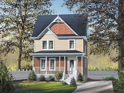 Compact Country House Plan