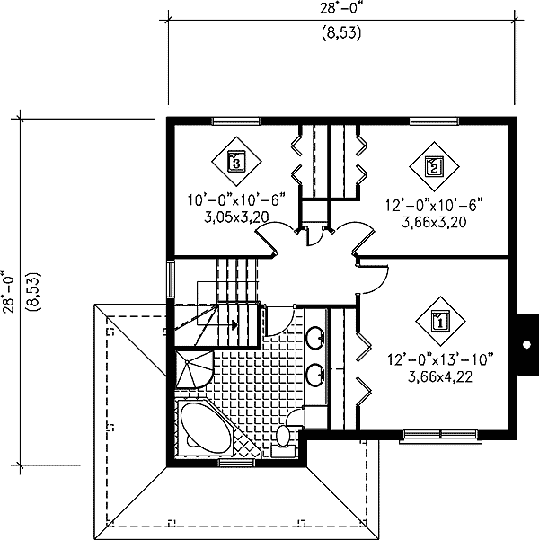 Plan 80481PM: Compact Traditional House Plan - Floor Plan - 2nd Floor - Traditional