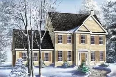 3-Bed House Plan with Upstairs Master Bedroom with Sitting Room
