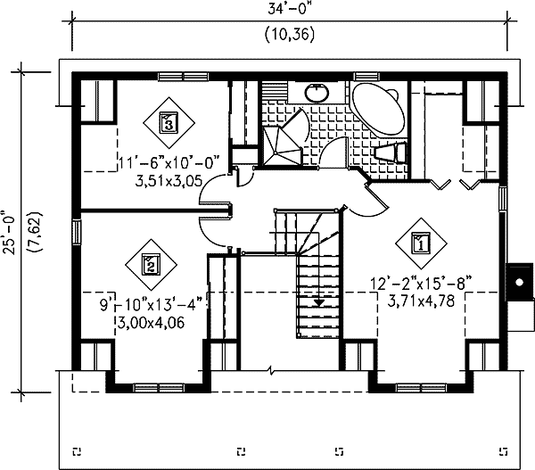 Plan 80524PM: Three Garage Versions Available - Floor Plan - 2nd Floor - Country